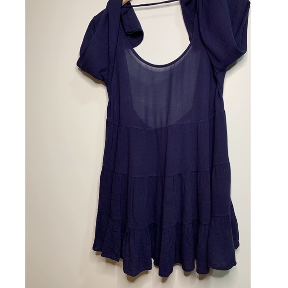 Cherish Peasant Top Navy Blue Large Long Sleeve - Picture 9 of 12